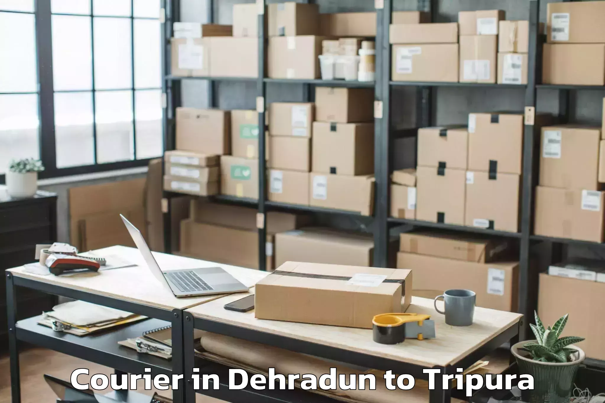 Easy Dehradun to Ambassa Courier Booking